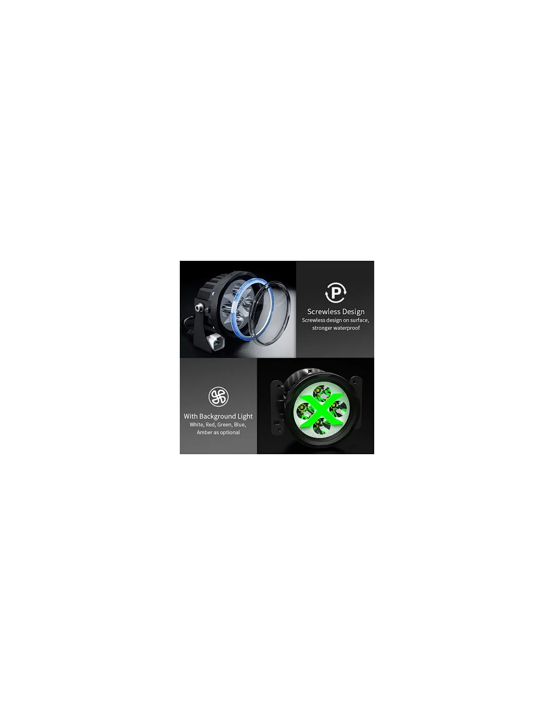 Proiector LED Aurora 40W 10.16cm (SET 2 BUC) – Accesoriu ATV SSV Off-Road [5]