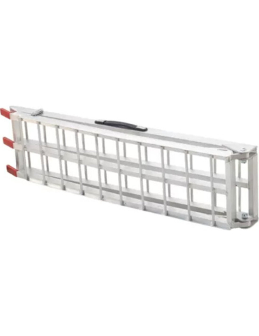 RAMPE ATV UTV MOTO - RAMPE INCARCARE PLIABILE ALUMINIU CU MANER MODEL GRILAJ (2 BUC.) ATV / MOTO 226X30.5CM - 680 KG THE BEAST