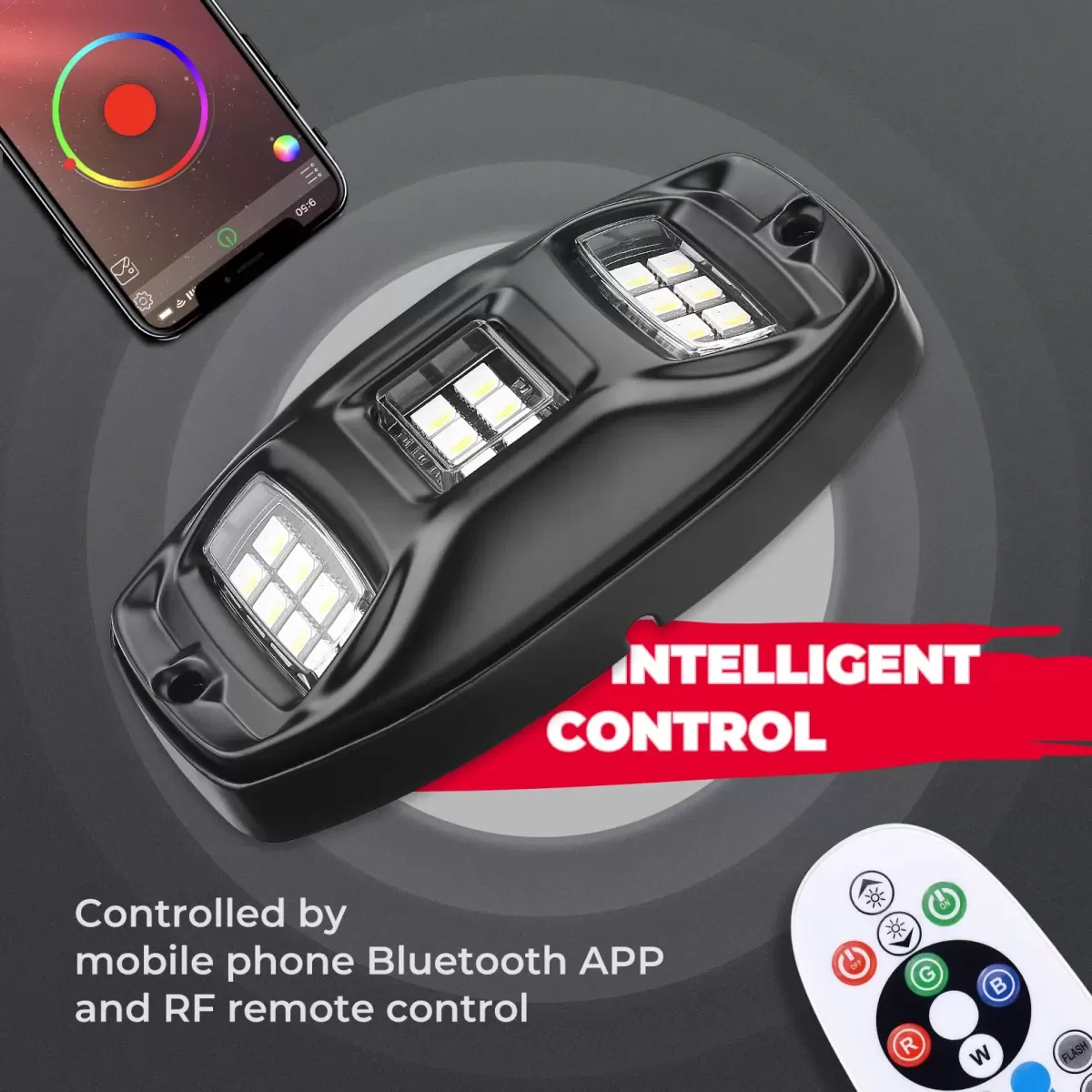 Rock Lights RGB pentru SSV / UTV / ATV / Jeep - 6 BUC [3]
