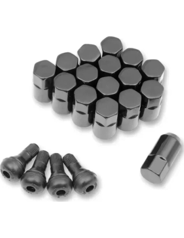 PIESE - SET PIULITE PREZON NEGRE 10MM X 1.25 (16 BUC) - MOOSE