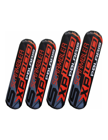 ACCESORII ATV - SET PROTECTII AMORTIZOR ATV POLARIS SCRAMBLER 1000 S BLACK+RED