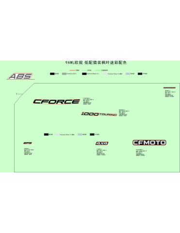 PIESE - SET STICKERE ATV CFMOTO CFORCE 1000 X10 G3 TRUE TIMBER CAMO