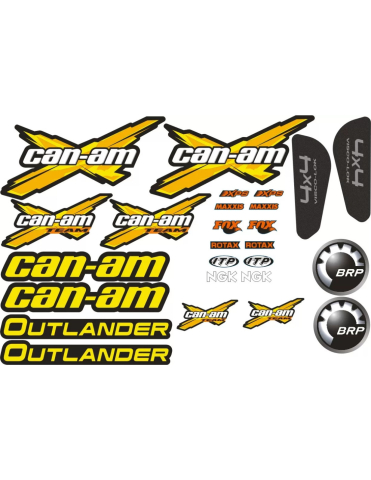 PIESE - SET STICKERE CAN-AM OUTLANDER GALBEN