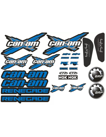 PIESE - STICKERE CAN-AM RENEGADE ALBASTRU (SET)
