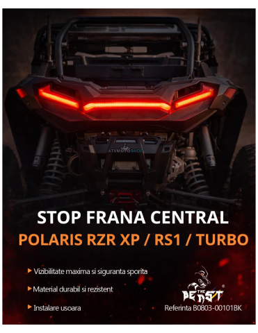 ACCESORII - STOP FRANA CENTRAL LED POLARIS RZR XP / RS1 / TURBO NEGRU THE BEAST