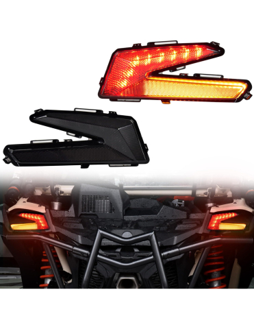 ACCESORII - STOPURI SPATE CU SEMNALIZARE LED CAN-AM MAVERICK X3 NEGRE THE BEAST