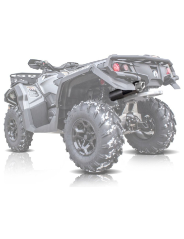 ACCESORII - TOBA SPORT SLIP-ON ATV CAN-AM OUTLANDER G1 500/650/800 MAX (NEGRU/ARGINTIU, PRINDERE CU COLIER) - HMF