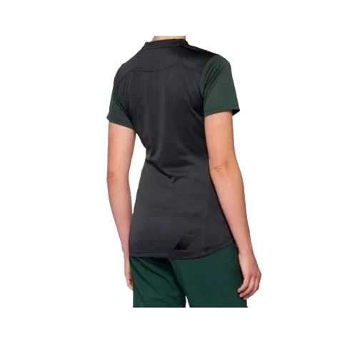 TRICOU 100% RIDECAMP WOMEN’S SHORT SLEEVE JERSEY CHARCOAL/FOREST GREEN [1]