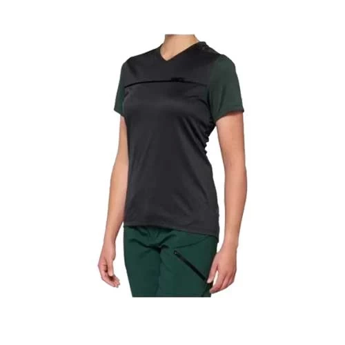 ECHIPAMENTE MOTO - TRICOU 100% RIDECAMP WOMEN’S SHORT SLEEVE JERSEY CHARCOAL/FOREST GREEN
