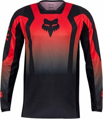Tricou Moto FOX 180 Lean – Rosu Neon, Marimi Extinse