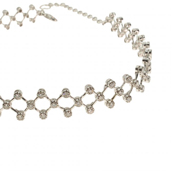 Colier aur alb 18k cu diamante [2]
