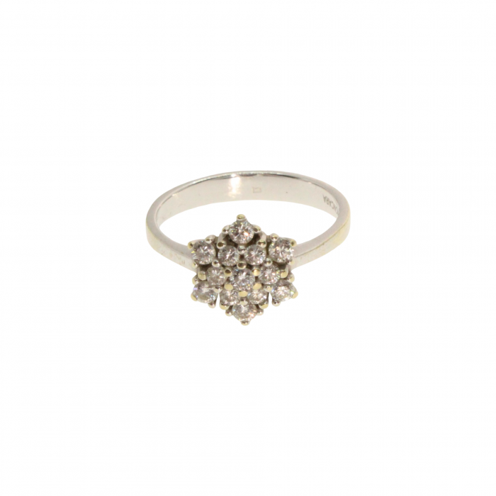 Inel aur alb 14K cu diamante [1]