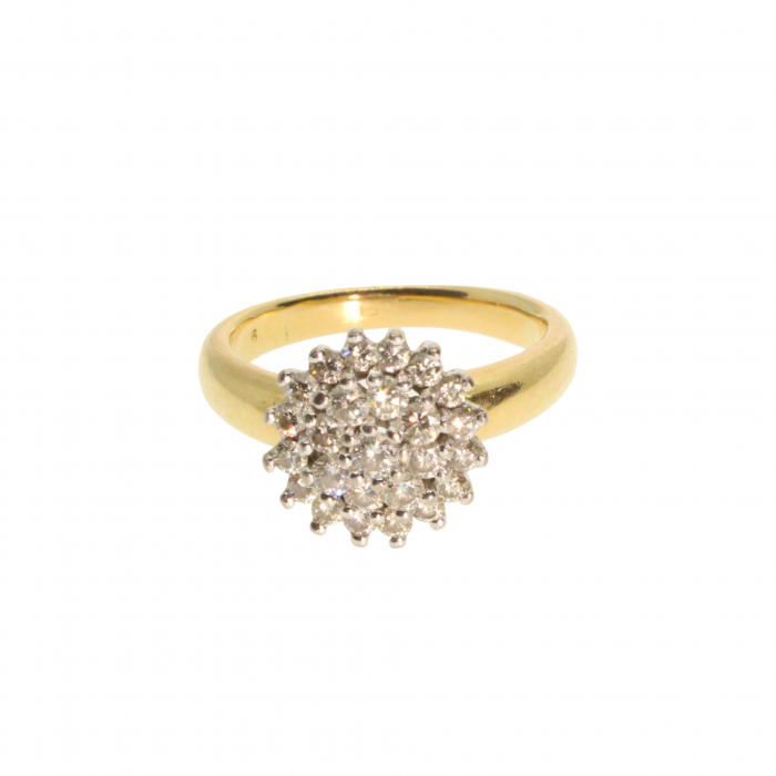 Inel aur galben 18K cu diamante [1]