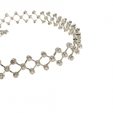 Colier aur alb 18k cu diamante [2]