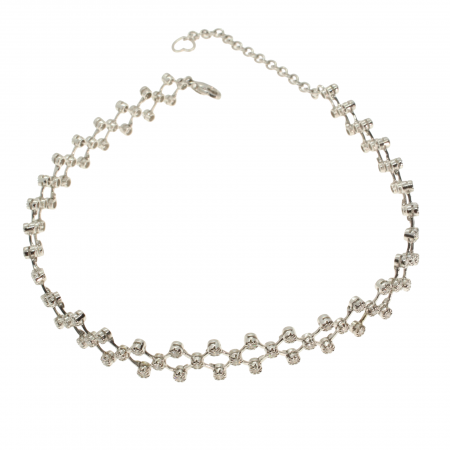 Lanturi - Colier aur alb 18k cu diamante