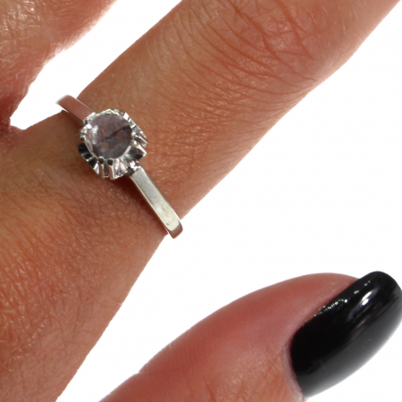 Inel aur alb 14K diamant [1]