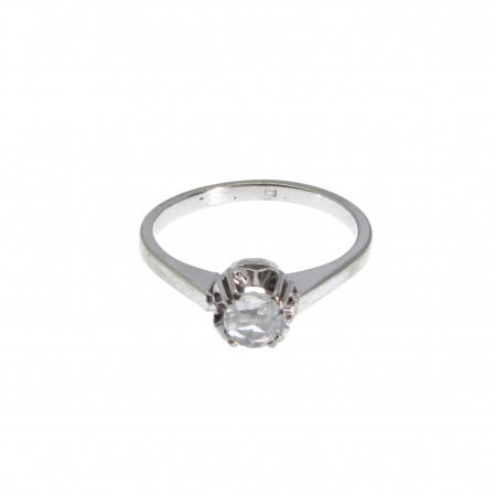 Inele - Inel aur alb 14K diamant