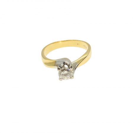 Inele - Inel aur galben 18K cu diamant
