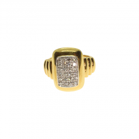 Inele - Inel aur galben 18K cu diamante