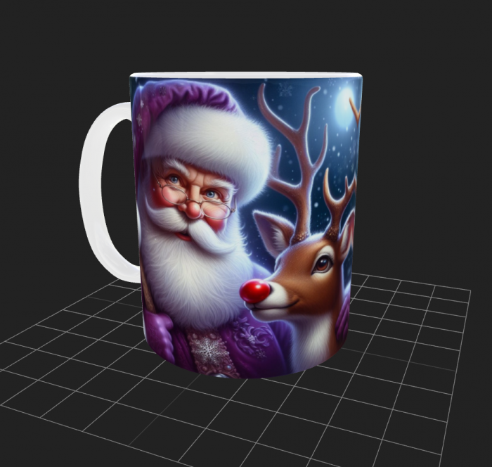 Cana de Craciun cu Mos Craciun si Ren [2]