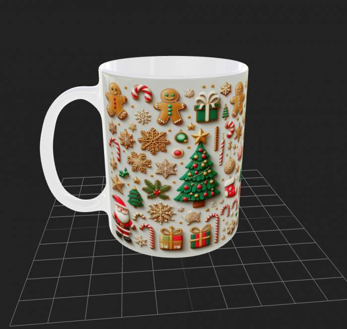 Cana de Crăciun cu modele din turta dulce [3]