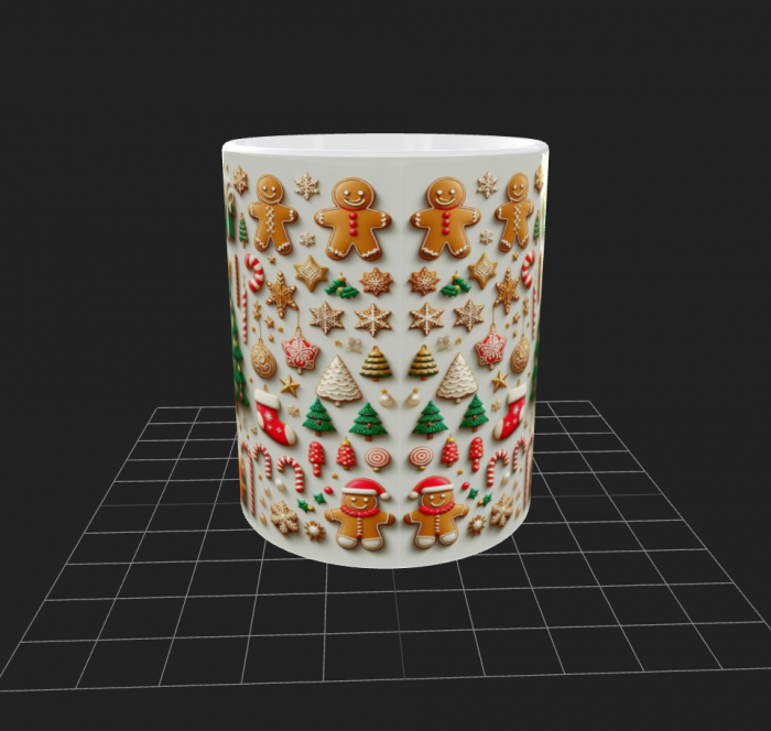 Cana de Crăciun cu modele din turta dulce [2]