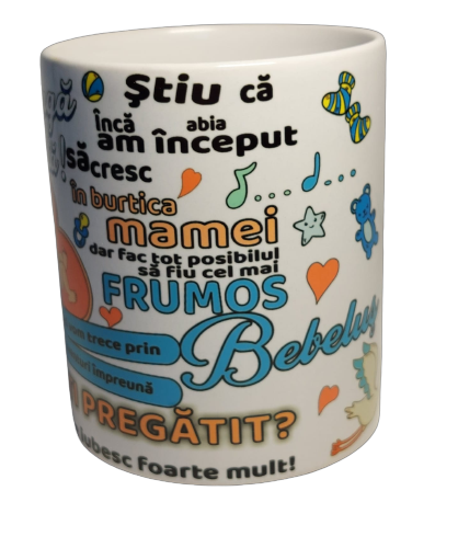 Cană albă cu mesaj pentru viitor tătic  [2]
