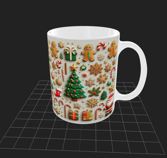 Cana de Crăciun cu modele din turta dulce [1]