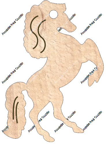 Căluț - baza lemn pentru mărțișor [1]