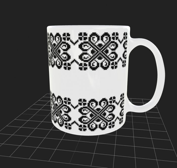 Cana alba cu model popular - tip 1 [2]