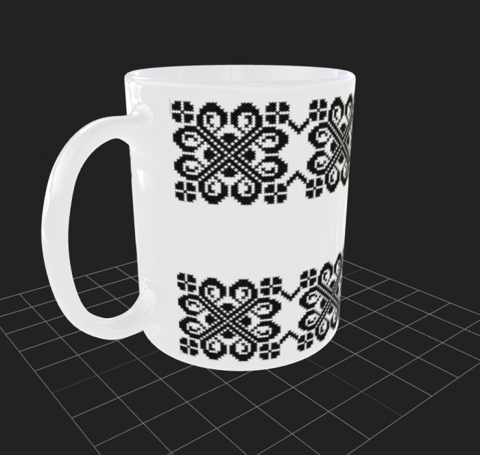 Cana alba cu model popular - tip 1 [3]