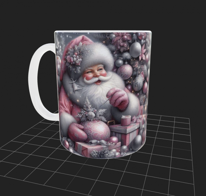 Cana de Craciun cu Mos Craciun pictand globuri [2]