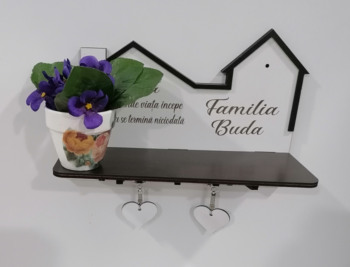 Cuier de chei model casa cu mesaj personalizat [4]