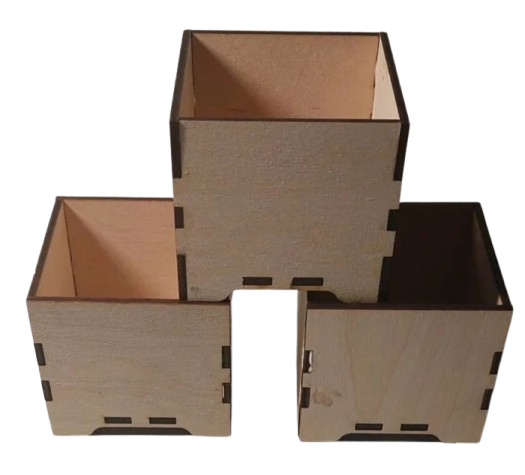 Cutie lemn aranjament floral [2]