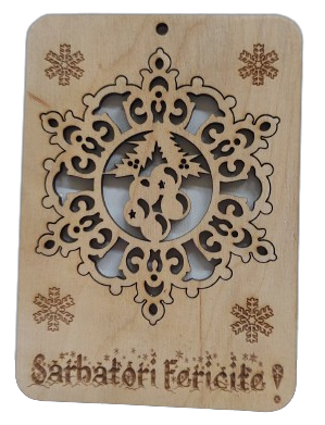 Felicitare - Fulg cu decupaj [1]