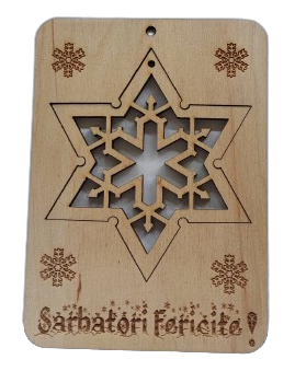 Felicitare - Steluță cu decupaj [1]