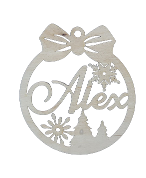 Glob personalizat cu nume - model 1 cu fulgi și brazi [1]