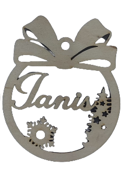 Glob cu nume personalizat cu brad și steluță [1]