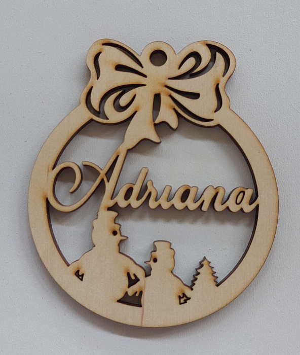 Glob personalizat - model 3 Oameni de zăpadă și brad [1]