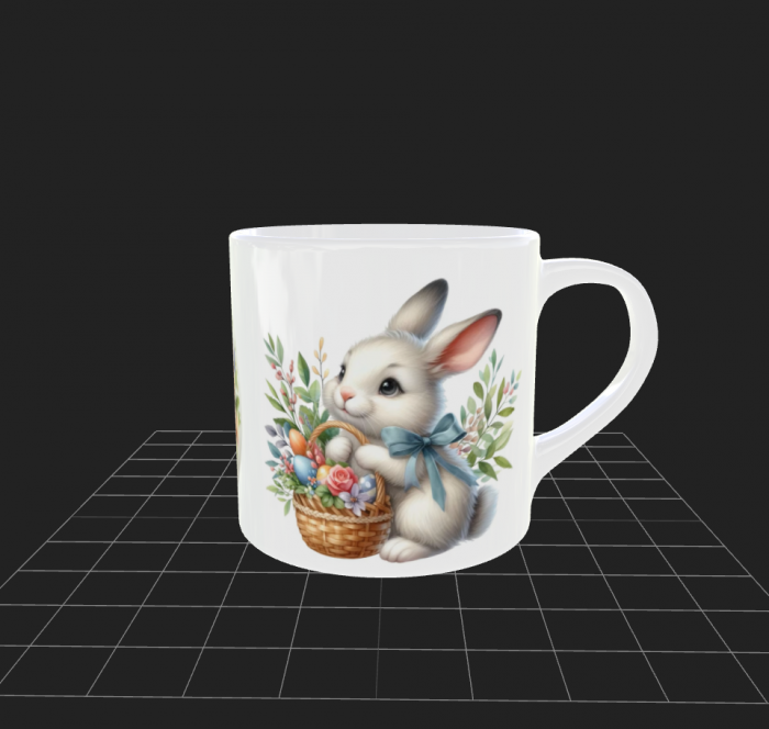 Cană cu iepuraș și coș cu ouă [2]