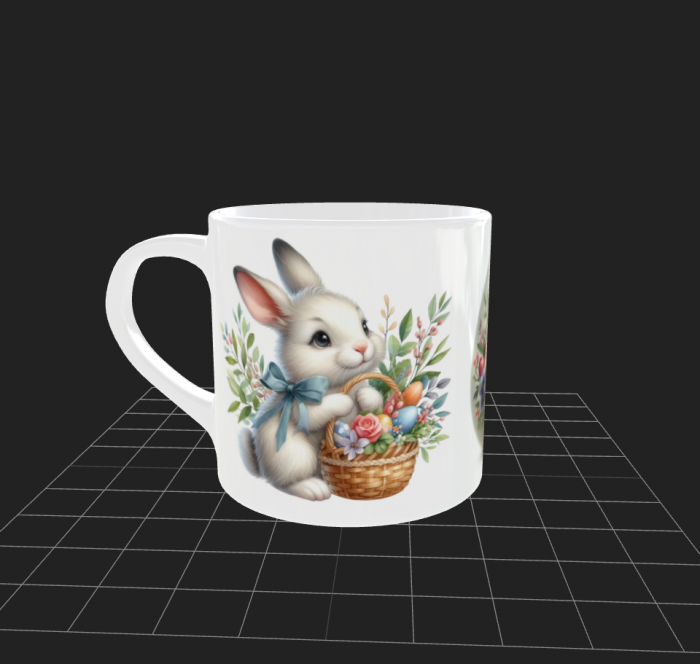 Cană cu iepuraș și coș cu ouă [1]