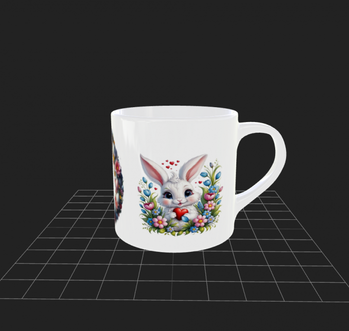 Cană de Paști cu iepuraș si coronița [2]