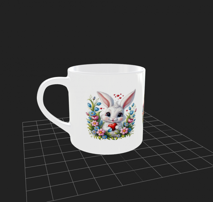 Cană de Paști cu iepuraș si coronița [1]