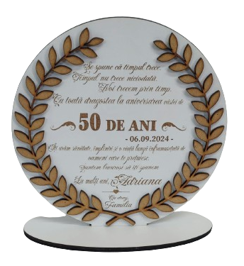 Plachetă aniversară cu frunze [1]