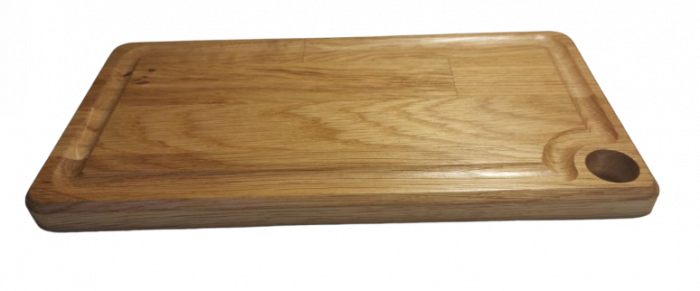 Tocător din lemn , de stejar, cu orificiu, de prindere [2]