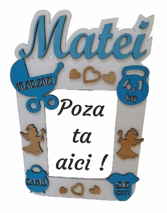 Ramă foto personalizată copii cu accesorii [2]