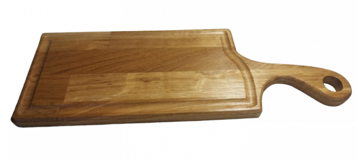 Tocător din lemn , de stejar, cu mâner, de prindere [2]