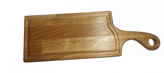 Tocător din lemn , de stejar, cu mâner, de prindere [1]