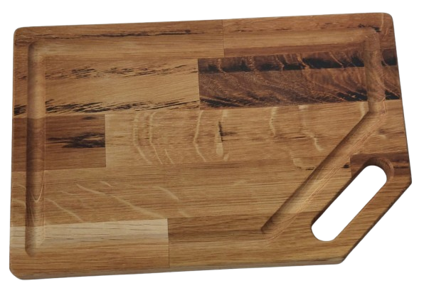 Tocător din lemn de stejar dreptunghiular cu canal - model 1 [1]