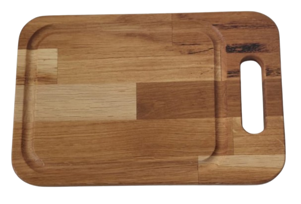 Tocător din lemn de stejar dreptunghiular cu canal - model 2 [1]